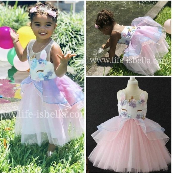 Girl's Unicorn Dress - Picture 4 of 6